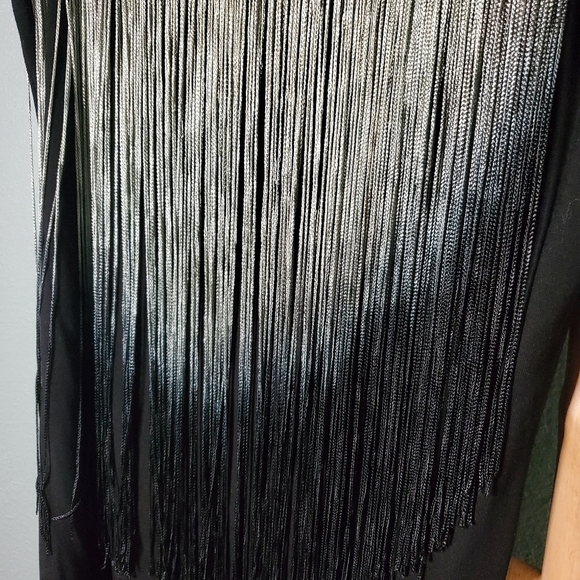 Zara Ombre Fringe One Shoulder dress - Picture 8 of 10